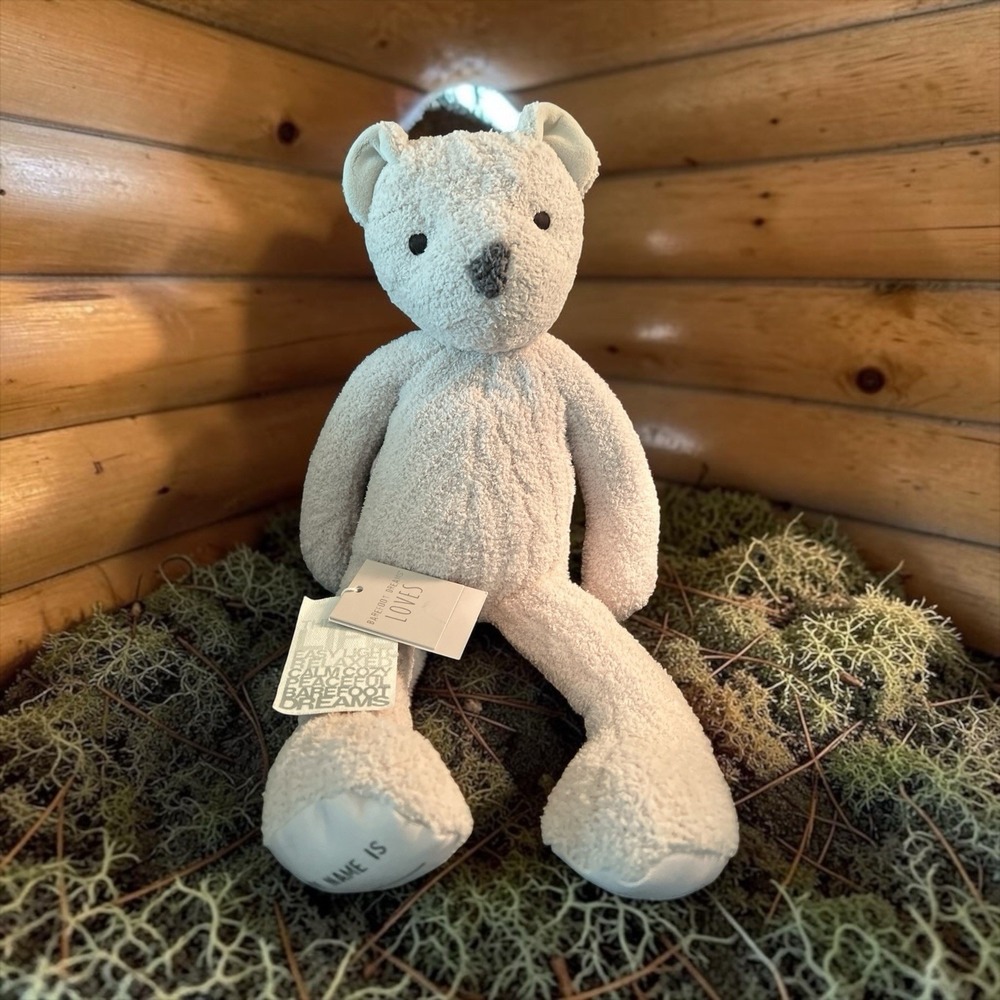 Barefoot Dreams Loves Teddy Bear Plush Cream White 16" Stuffed Animal NWT